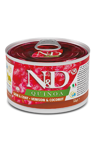 Farmina N&D Skin & Coat Quinoa 140 grammi Cibo Umido Per Cani - 6 Lattine
