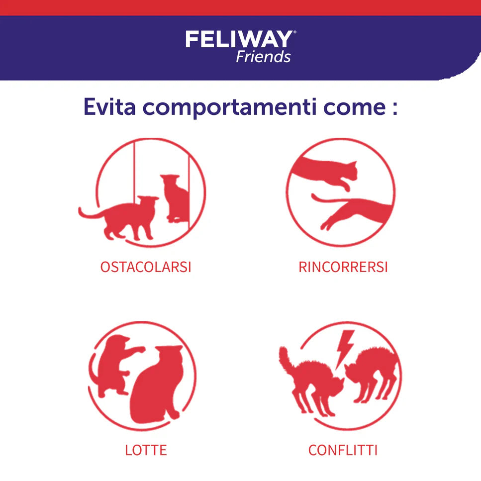 Feliway Friends Ceva Vetem 3 Ricariche Per Gatti e Gattini - Durata 90 Giorni