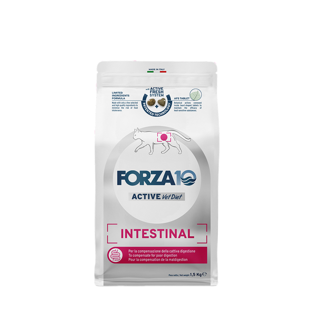 Forza 10 Intestinal Active 1,5 kg Cibo Secco per Gatti Adulti con Problemi Intestinali