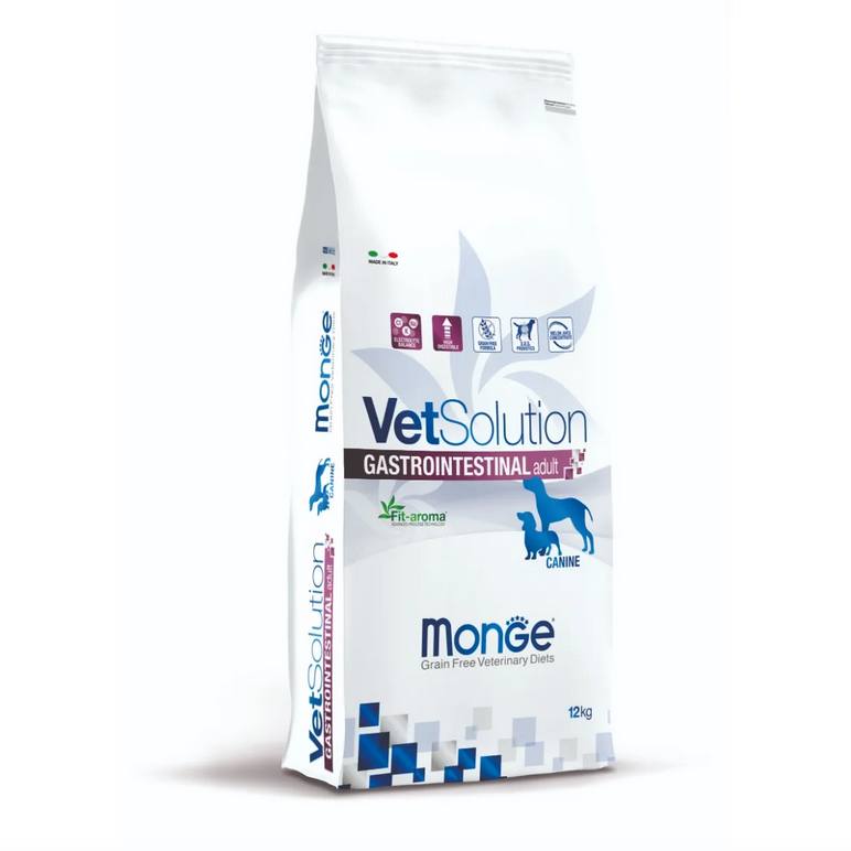 Monge VetSolution Gastrointestinal Adult 12 kg Cibo Secco per Cani Adulti di Tutte le Taglie con Problemi Intestinali