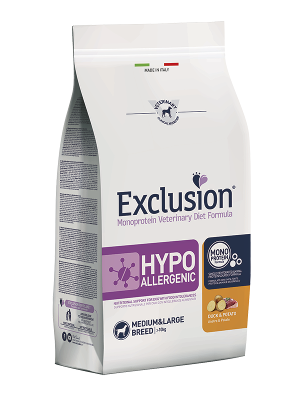 Exclusion Hypoallergenic Anatra e Patate Per Cani Taglia Media e Grande