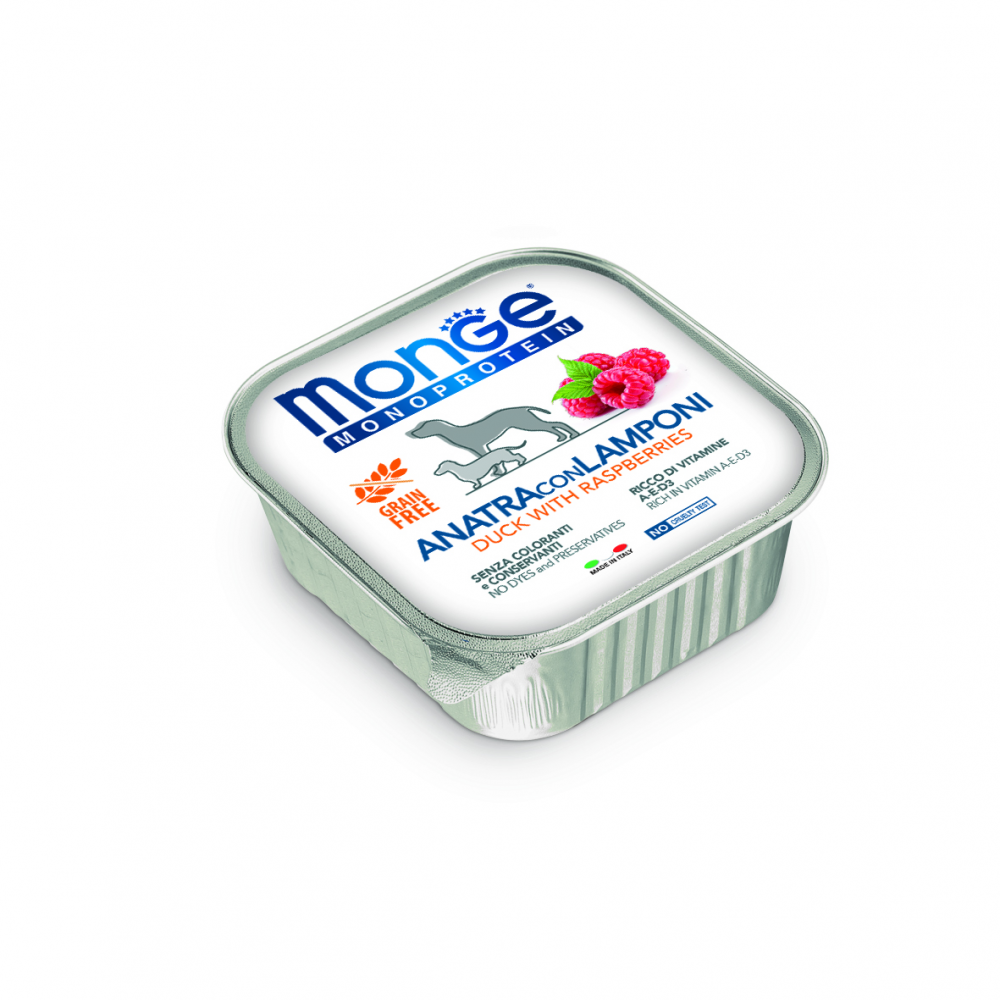 Monge Monoproteico Adult 150 Grammi Paté Con Frutta Per Cani Adulti - 6 Vaschette