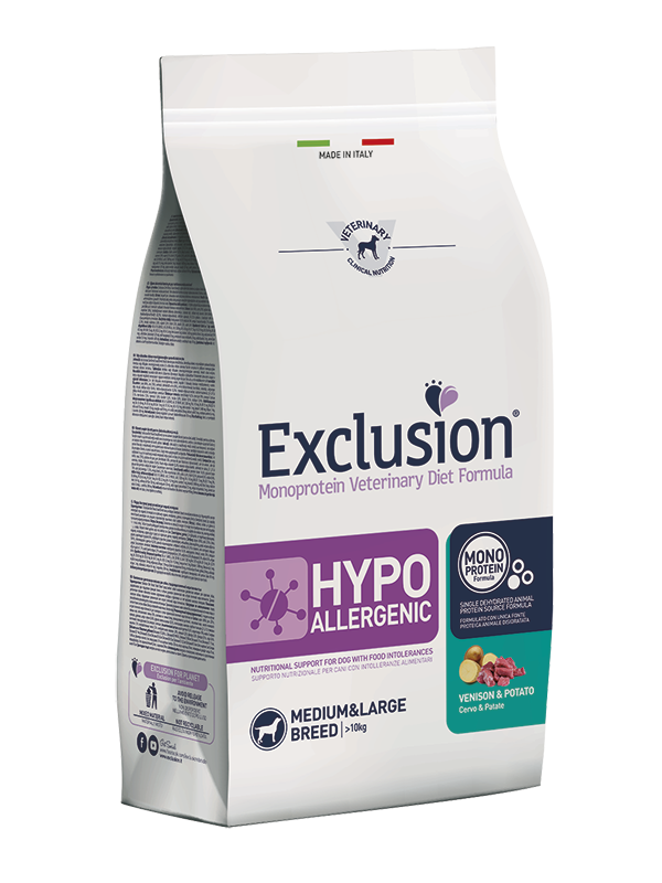 Exclusion Hypoallergenic Cervo e Patate Per Cani Taglia Media e Grande