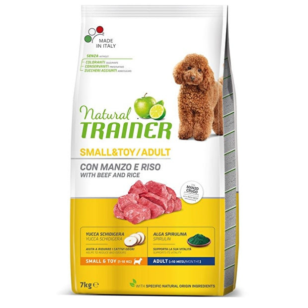 Natural Trainer Adult Mini Per cani Adulti Con Manzo e Riso