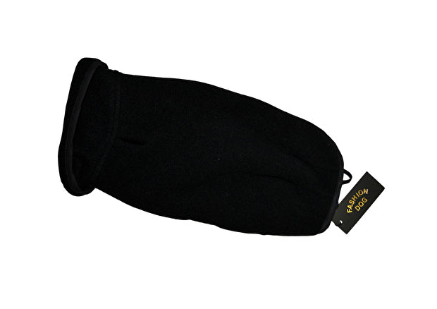 Fashion Dog Cappotto in Pile Nero per Cani e Cuccioli