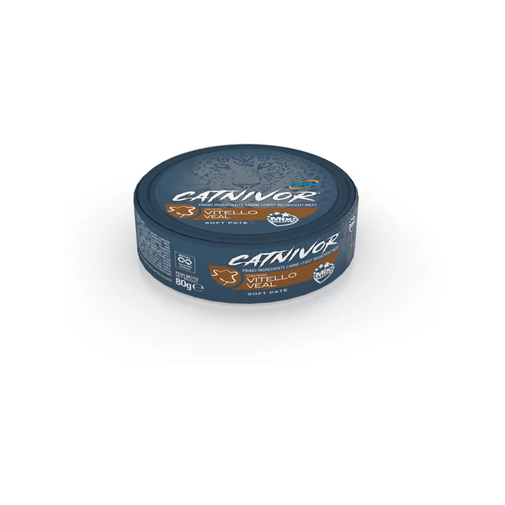 DRN Catnivor Cibo Umido Per Gatti Adulti - 6 Lattine da 80 Grammi