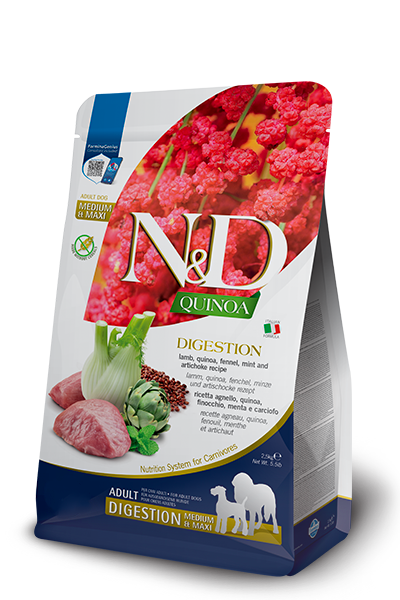 Farmina N&D Digestion Con Agnello e Quinoa Per Cani Adulti Taglia Media & Maxi
