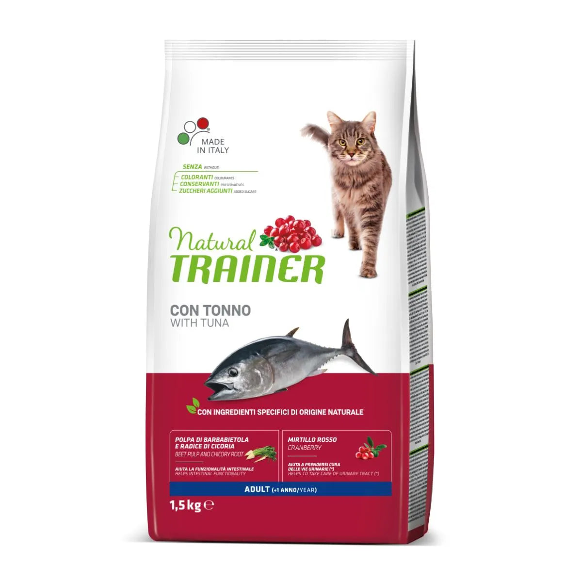 Natural Trainer Adult Cibo Secco Con Tonno Per Gatti Adulti