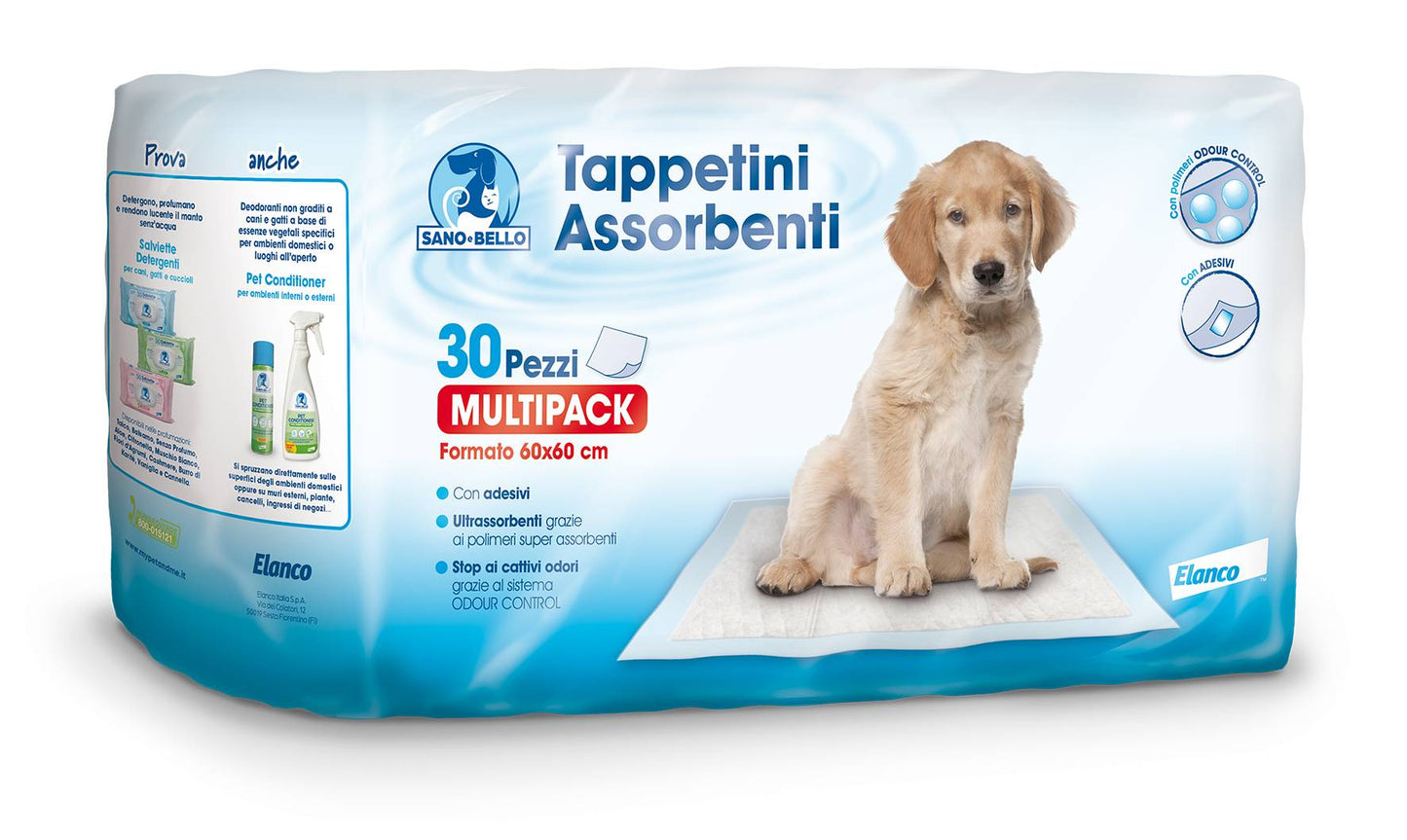 Sano & Bello Tappetini Assorbenti 60x60 cm Per Cani e Cuccioli