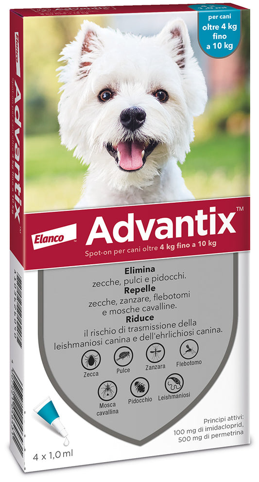 Advantix Antiparassitario Spot On Per Cani Da 4 a 10 kg