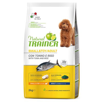 Natural Trainer Adult Mini 2 kg Per cani Adulti Con Tonno e Riso