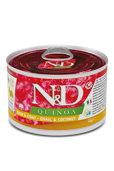 Farmina N&D Skin & Coat Quinoa 140 grammi Cibo Umido Per Cani - 6 Lattine