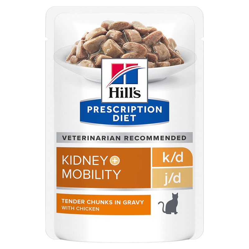 Hill's Kidney + Mobility 85 Grammi Cibo Umido per Gatti Adulti - 12 lattine