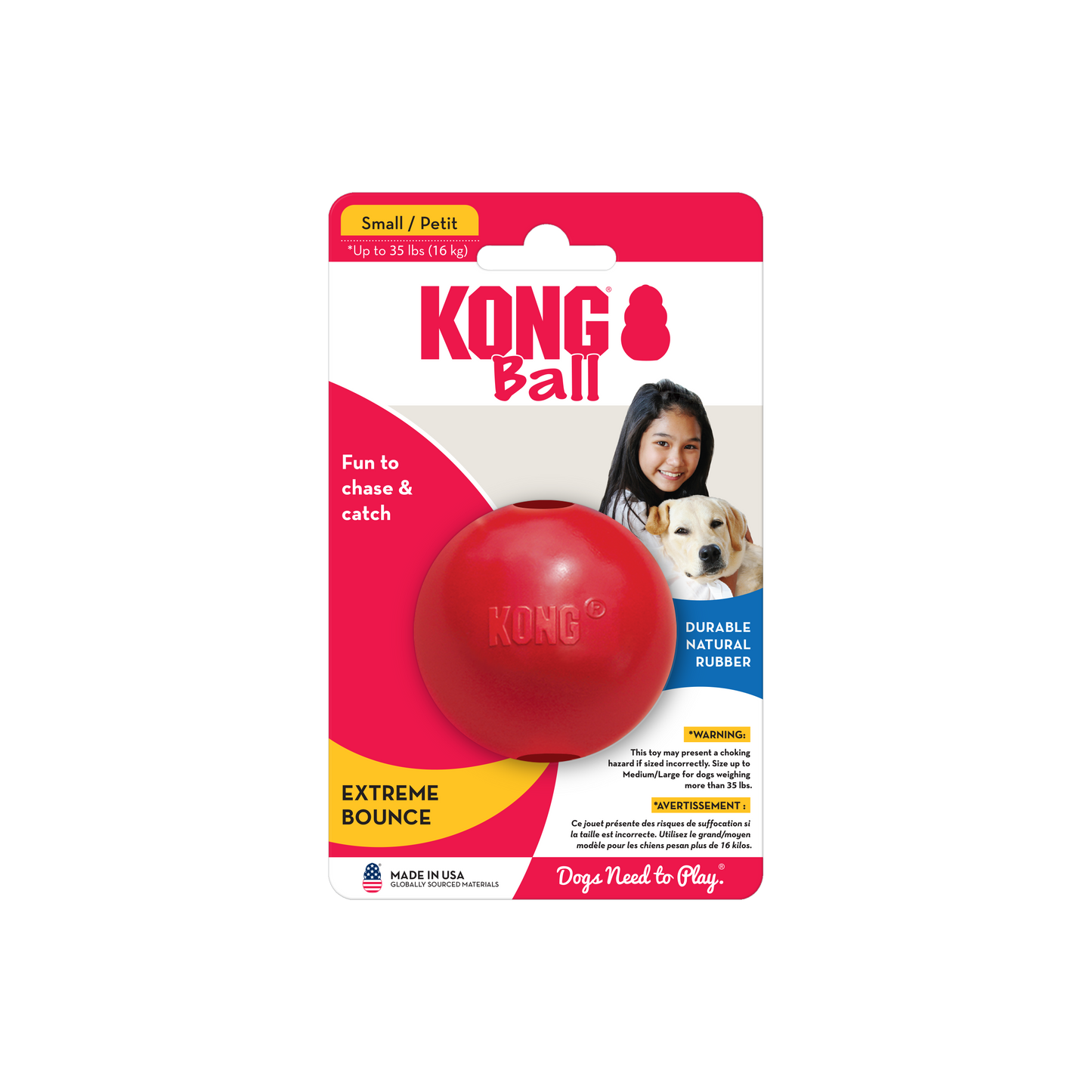 Kong Ball Gioco Palla Per Cani e Cuccioli