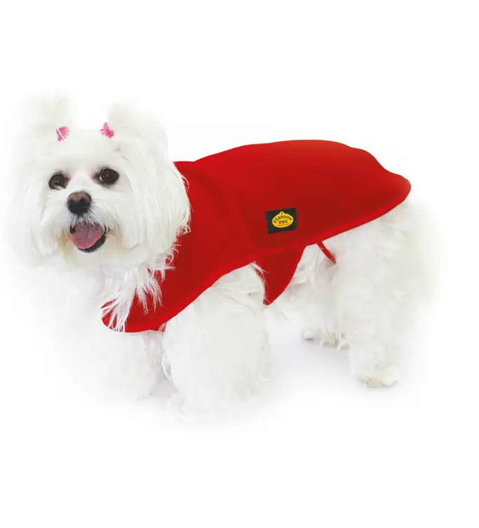 Fashion Dog Cappotto in Pile Rosso per Cani e Cuccioli