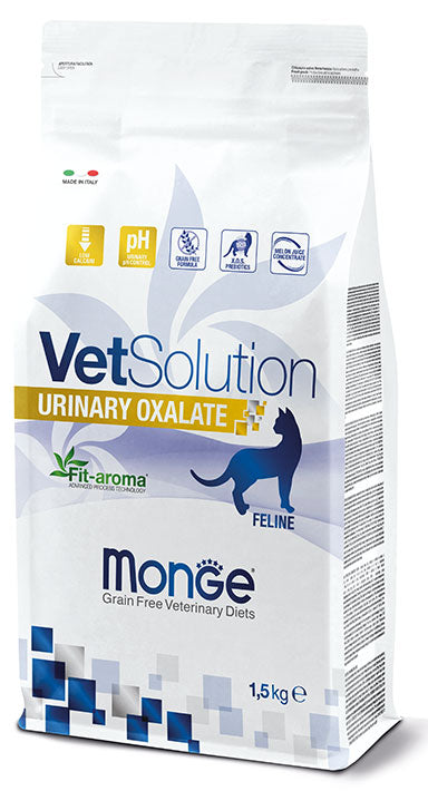 Monge VetSolution Urinary Oxalate 1,5 kg Cibo Secco per Gatti Adulti con Problemi Urinari