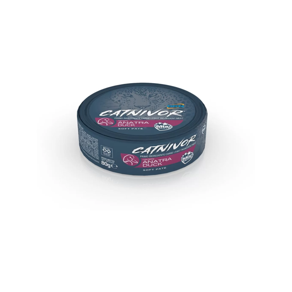 DRN Catnivor Cibo Umido Per Gatti Adulti -  6 Lattine da 80 Grammi