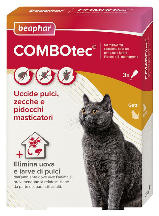 Beaphar combotec Antiparassitario Per Gatti e Furetti - 3 Fialette