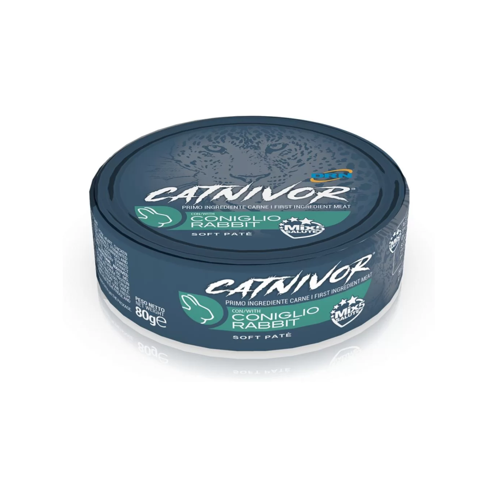 DRN Catnivor Cibo Umido Per Gatti Adulti -  6 Lattine da 80 Grammi