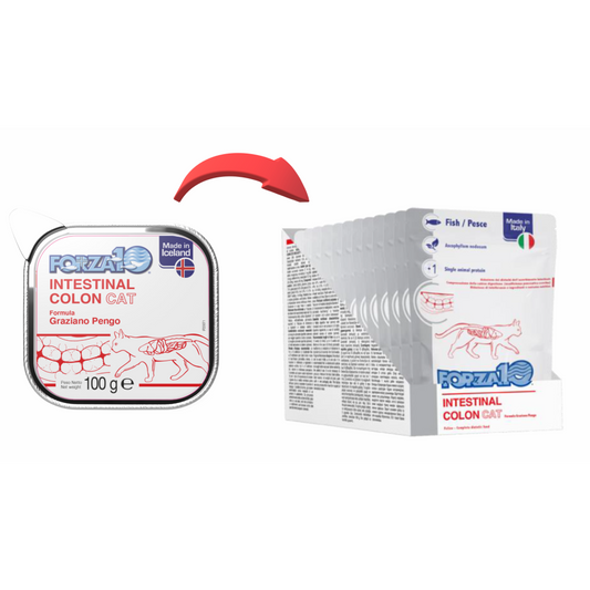 Forza 10 Intestinal Colon 100 grammi Con Pesce Per Gatti Adulti - 12 Bustine
