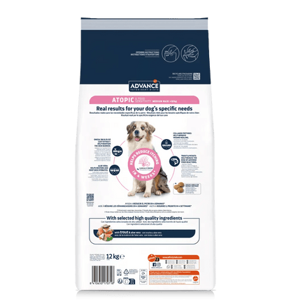 Advance Atopic Con Trota 12 kg Medium Maxi - Crocchette Per Cani Adulti