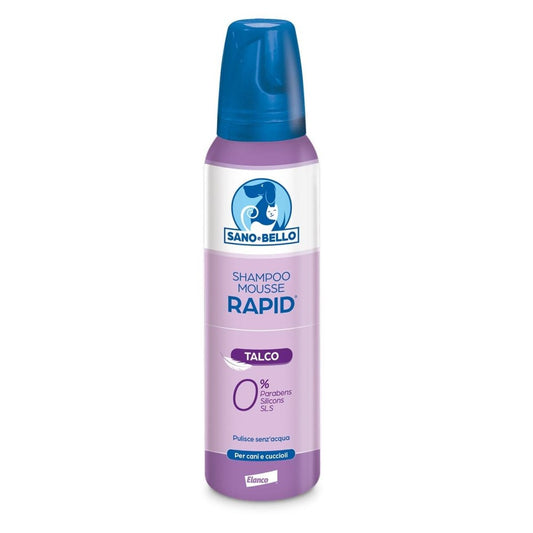 Sano & Bello Shampoo Mousse Rapid Al Talco 300 ml Per Cani
