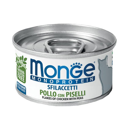 Monge Monoprotein Grain Free 80 Grammi Cibo Umido per Gatti Adulti - 12 Lattine