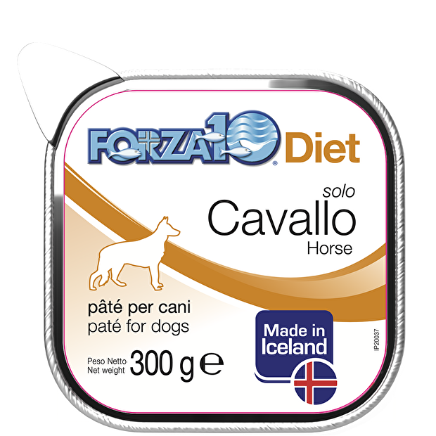 Forza 10 Solo Diet Paté 300 Grammi Cibo Umido per Cani Adulti di Tutte le Taglie - 10 Vaschette