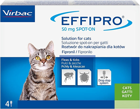 Virbac Effipro Antiparassitario Spot On 4 Pipette Per Gatti