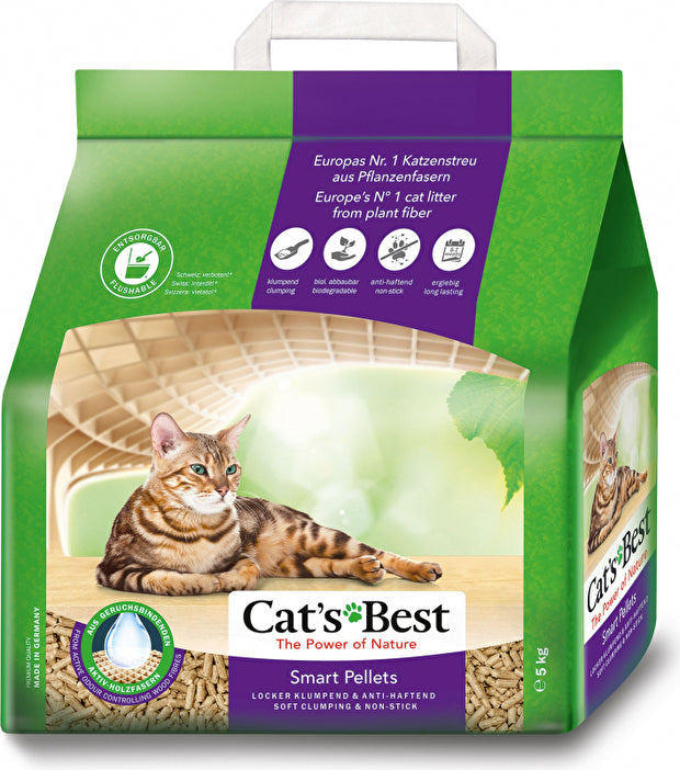 Cat's Best Smart Pellets 5 kg Lettiera 100% Vegetale Per Gatti e Gattini