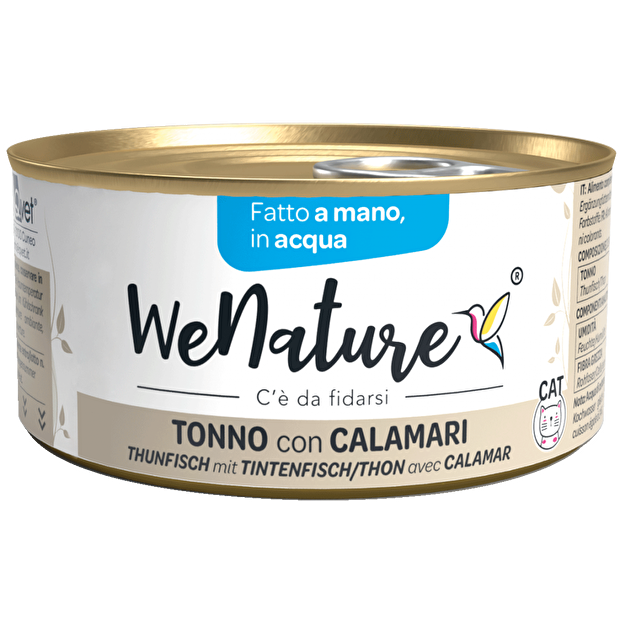 We Nature in Acqua 85 Grammi Cibo Umido per Gatti Adulti - 6 lattine