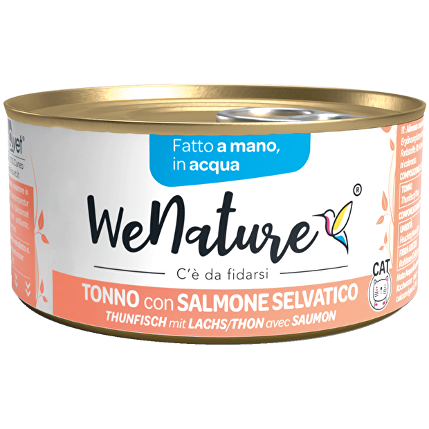 We Nature in Acqua 85 Grammi Cibo Umido per Gatti Adulti - 6 lattine