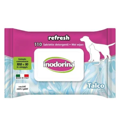 Inodorina Salviette Refresh 110 Pezzi Per La Pulizia Di Cani e Gatti - Diverse Profumazioni